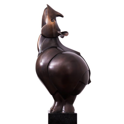 Frans van Straaten bronzen beeld ' Neushoorn '