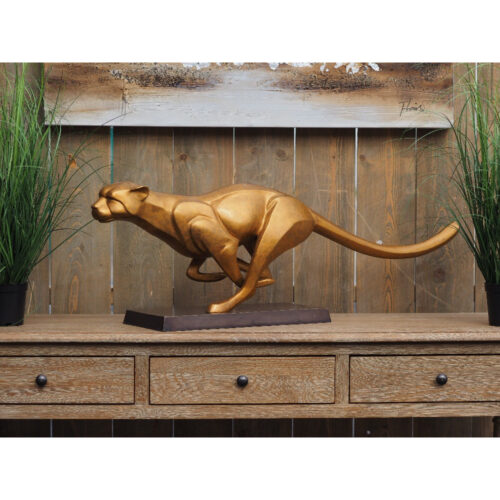 Bronzen beeld ‘Jachtluipaard II’
