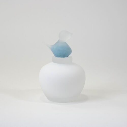 Loranto glas mini urn bird ’Wit'