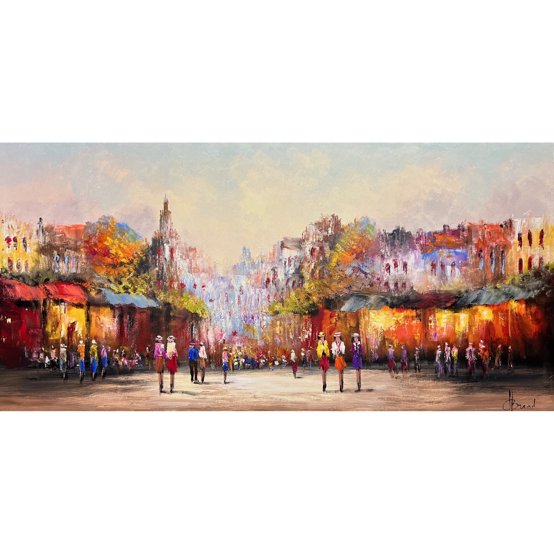 Henry Brand schilderij ‘Terras op de markt’
